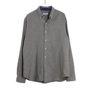 Vintage Barneys New York Gray Woven Long Sleeve Button Down Shirt Men's Medium